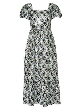 HVN Sequin Argyle Fromer Dress Size 0